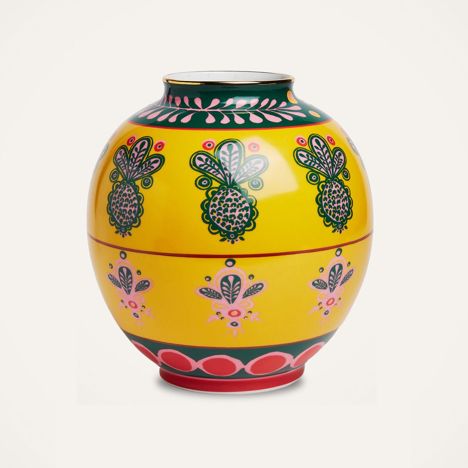 La DoubleJ Vases gend - Bubble Vase Pineapple Giallo One Size 100% Porcelain