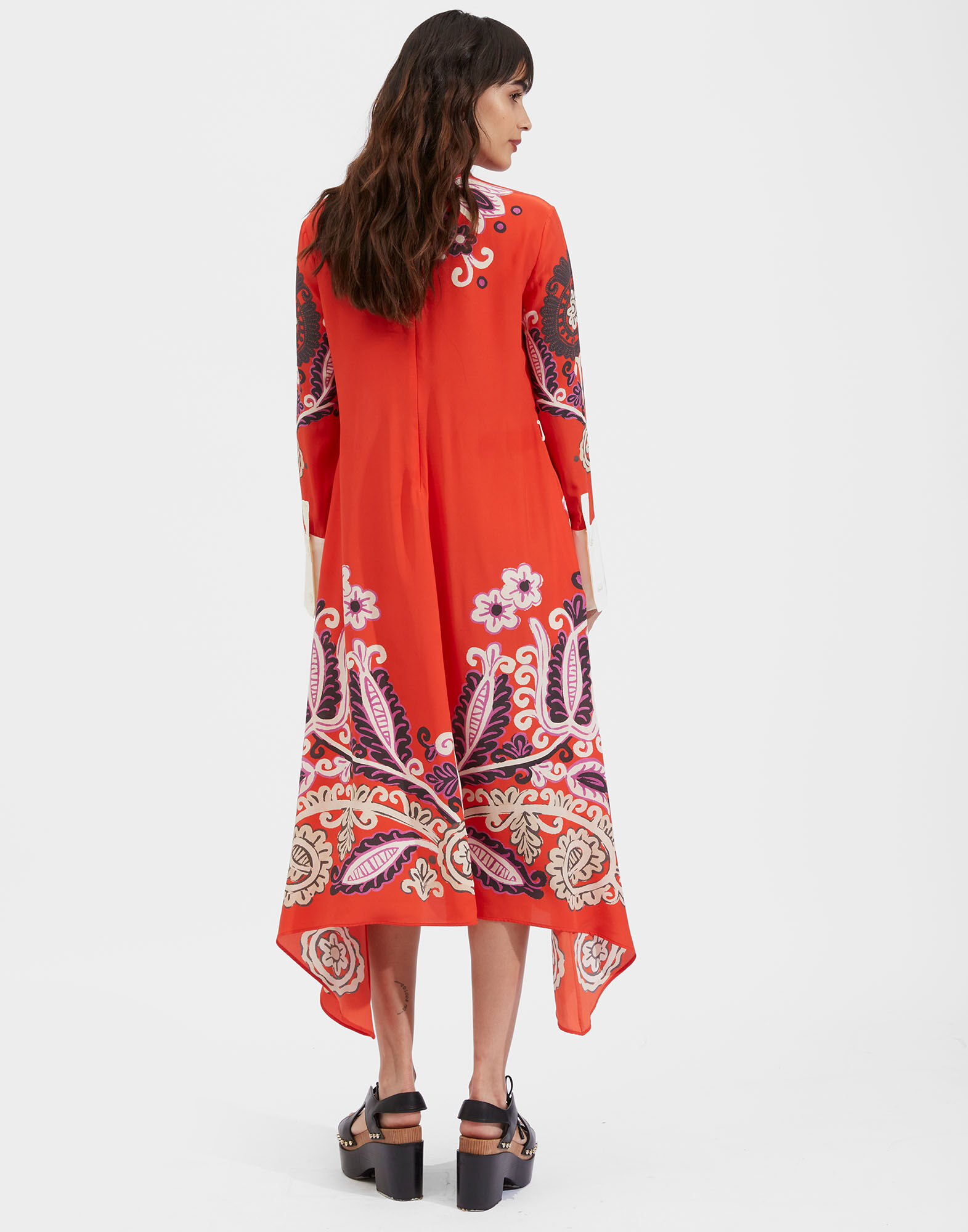 La DoubleJ Le Marais Dress Folky Hearts Red Plac&eacute;e DRE0416CRE002FLH0006