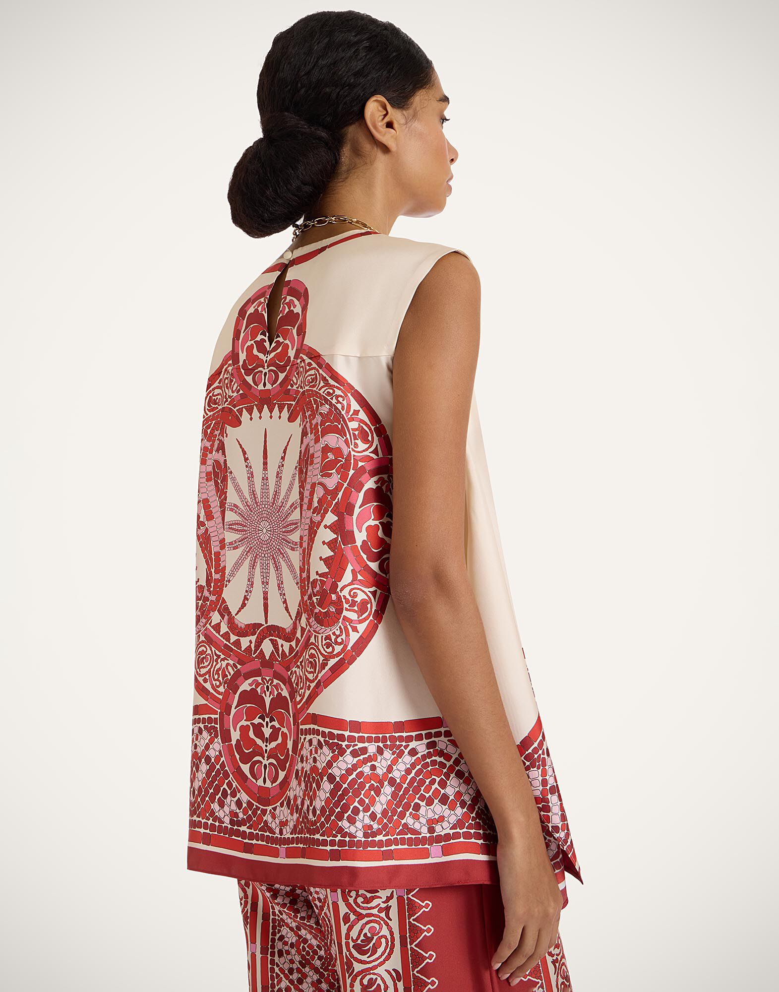 La DoubleJ San Carlo Top Cobra Plac&eacute;e Red TOP0157SIL006COB01RE01