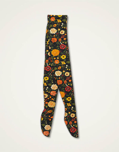 La DoubleJ Printed Tights Botticelli Black SOC0013NYL008CEL01BL01