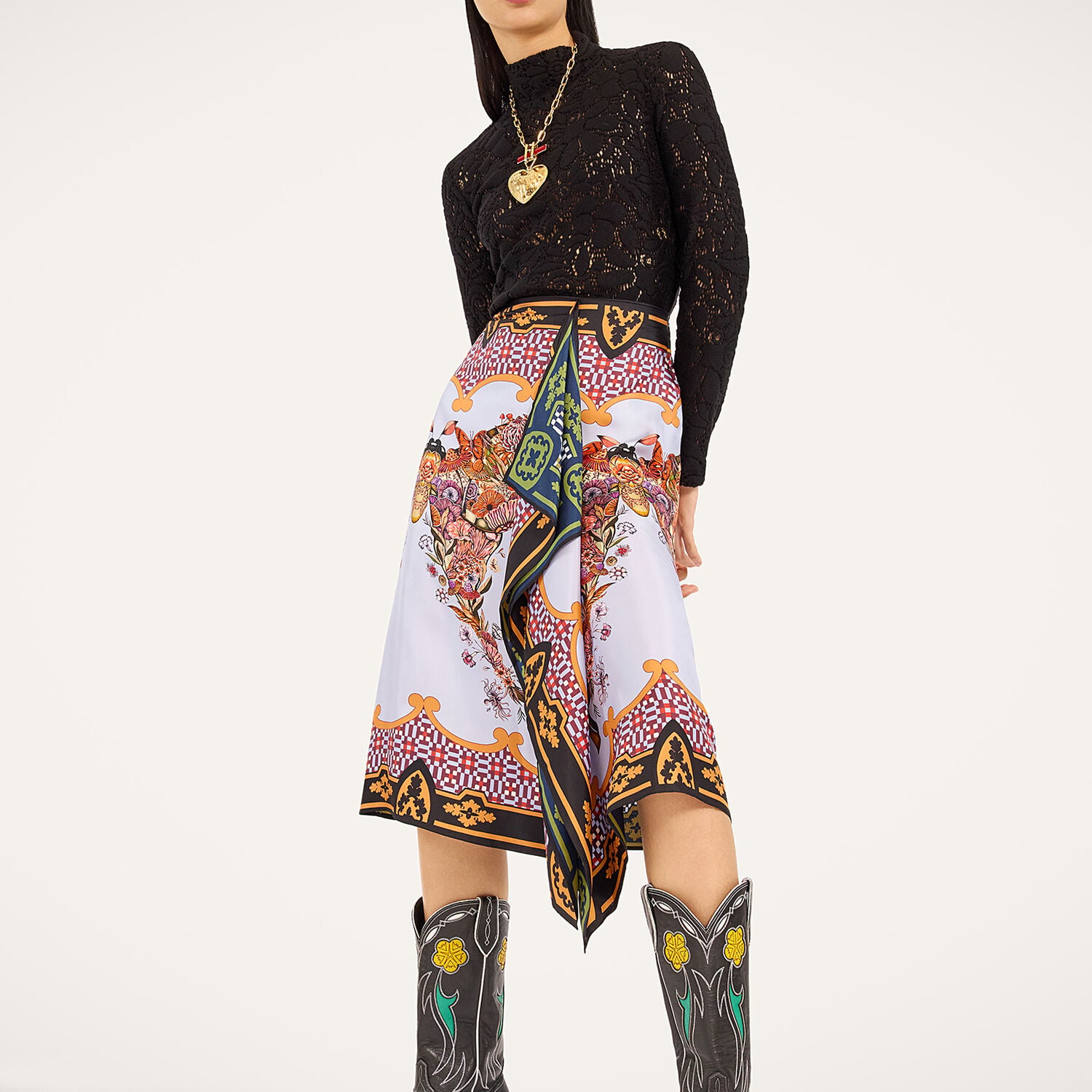 La Double J Scarf Skirt
