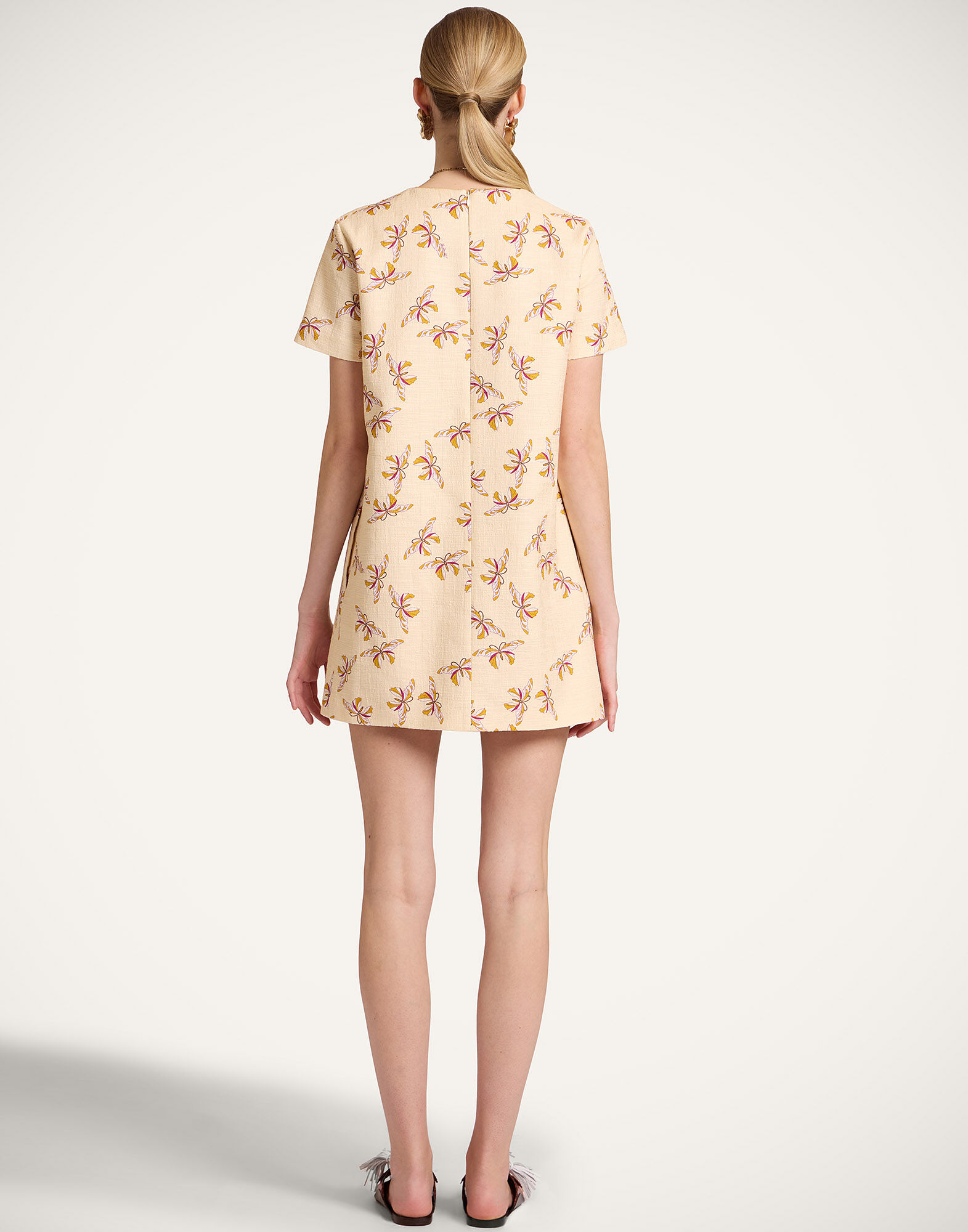 La DoubleJ Mini Swing Dress Farfalla Buttercream DRE0658COT005FAR08WH09