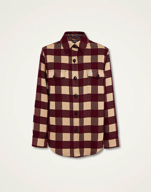 La DoubleJ Better Than Your Boyfriend's Jacket Checkers Burgundy JAC0112VIS021CHK02RE02