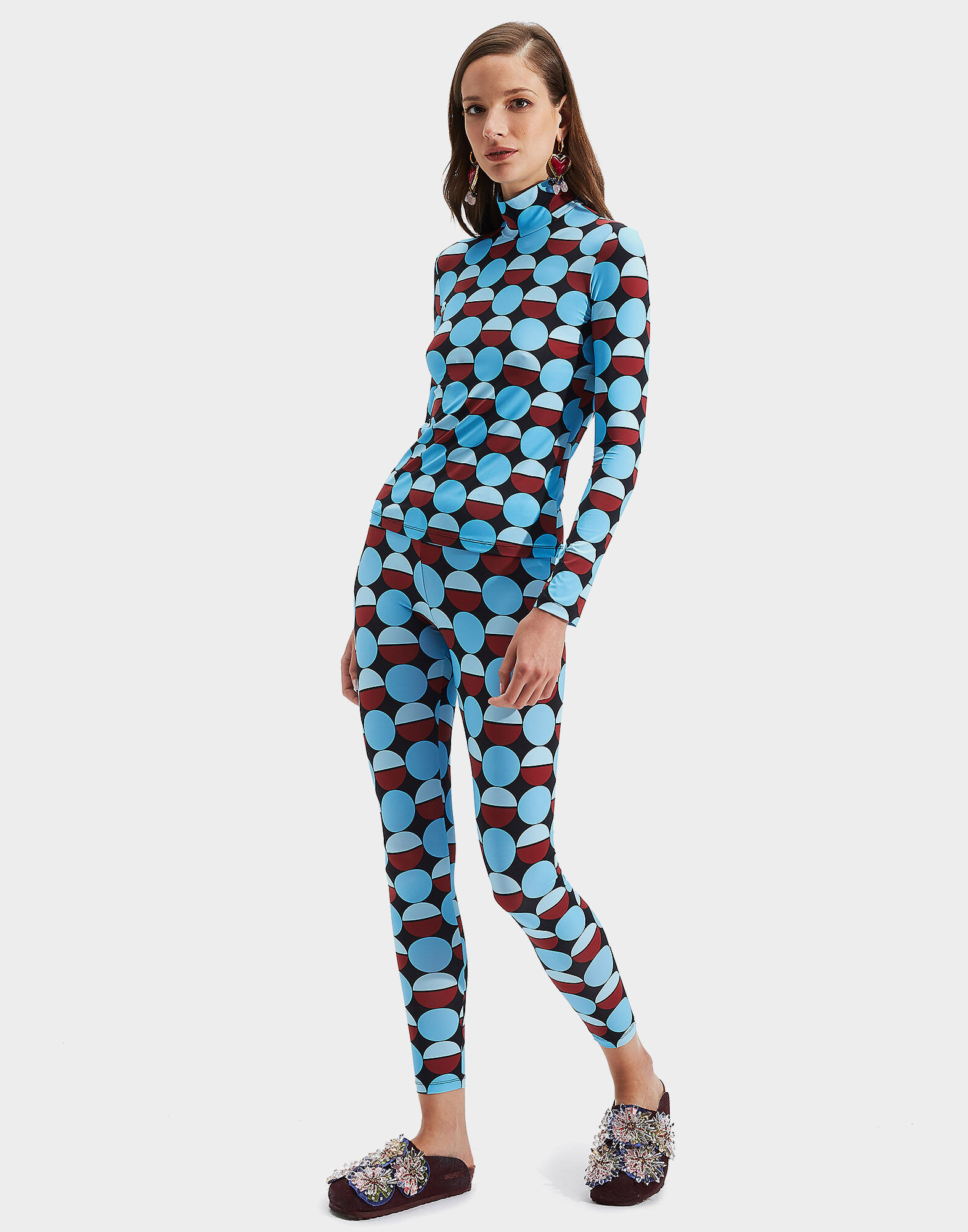 LaDoubleJ Leggings Sfere Azzurro TRO0013JER005SFE0003