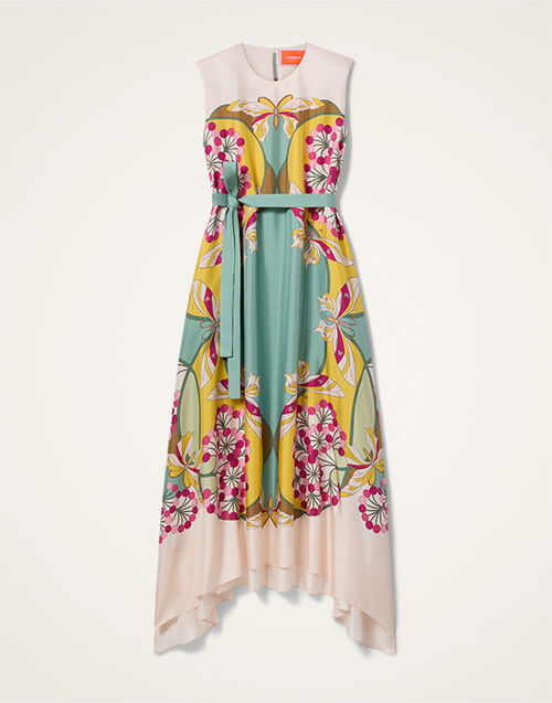 La DoubleJ San Carlo Dress Florette Plac&eacute;e Fuchsia DRE0495SIL006FLO08PI03