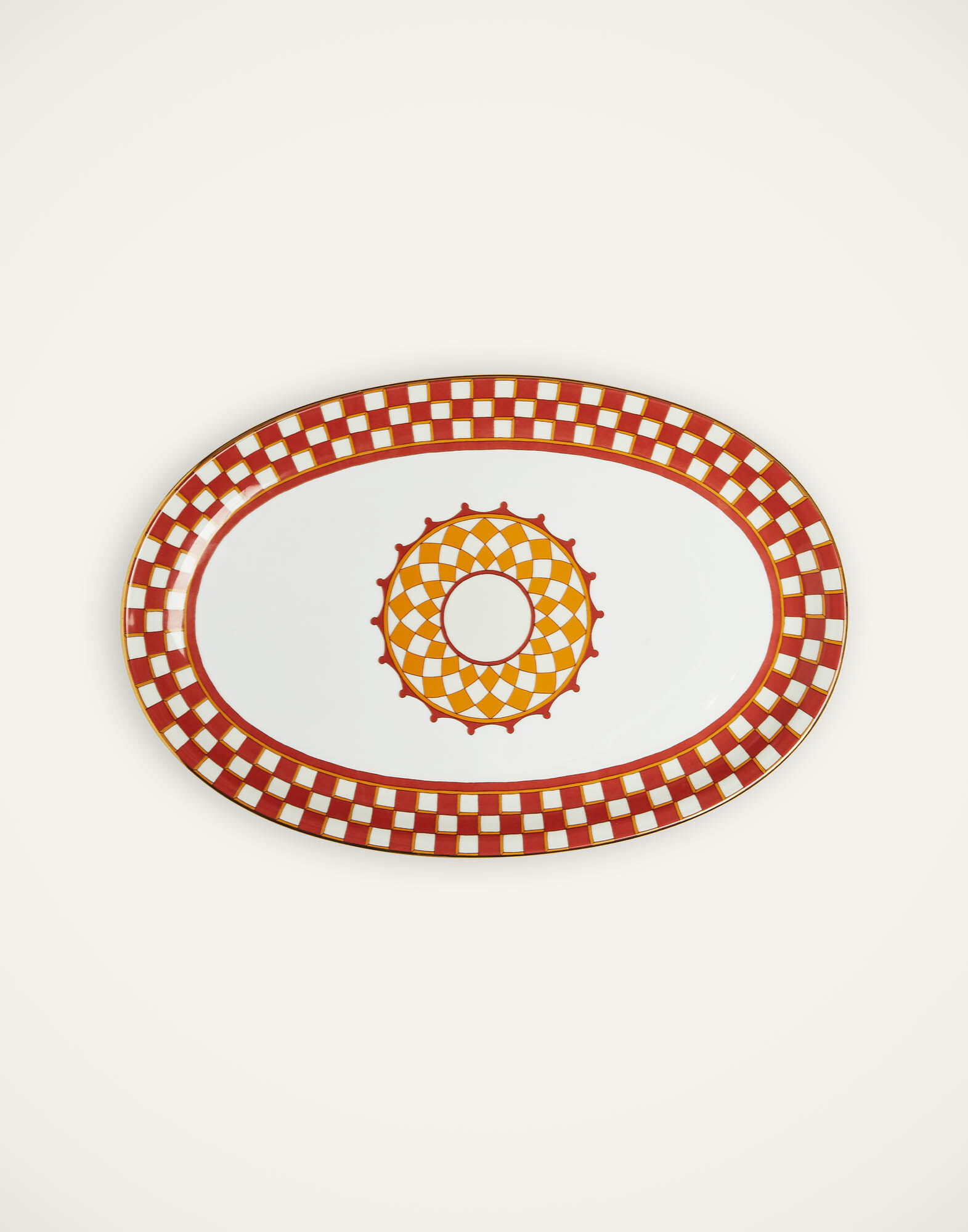 La DoubleJ Oval Platter Apollo Brick PLA0002CER001APL01RE06