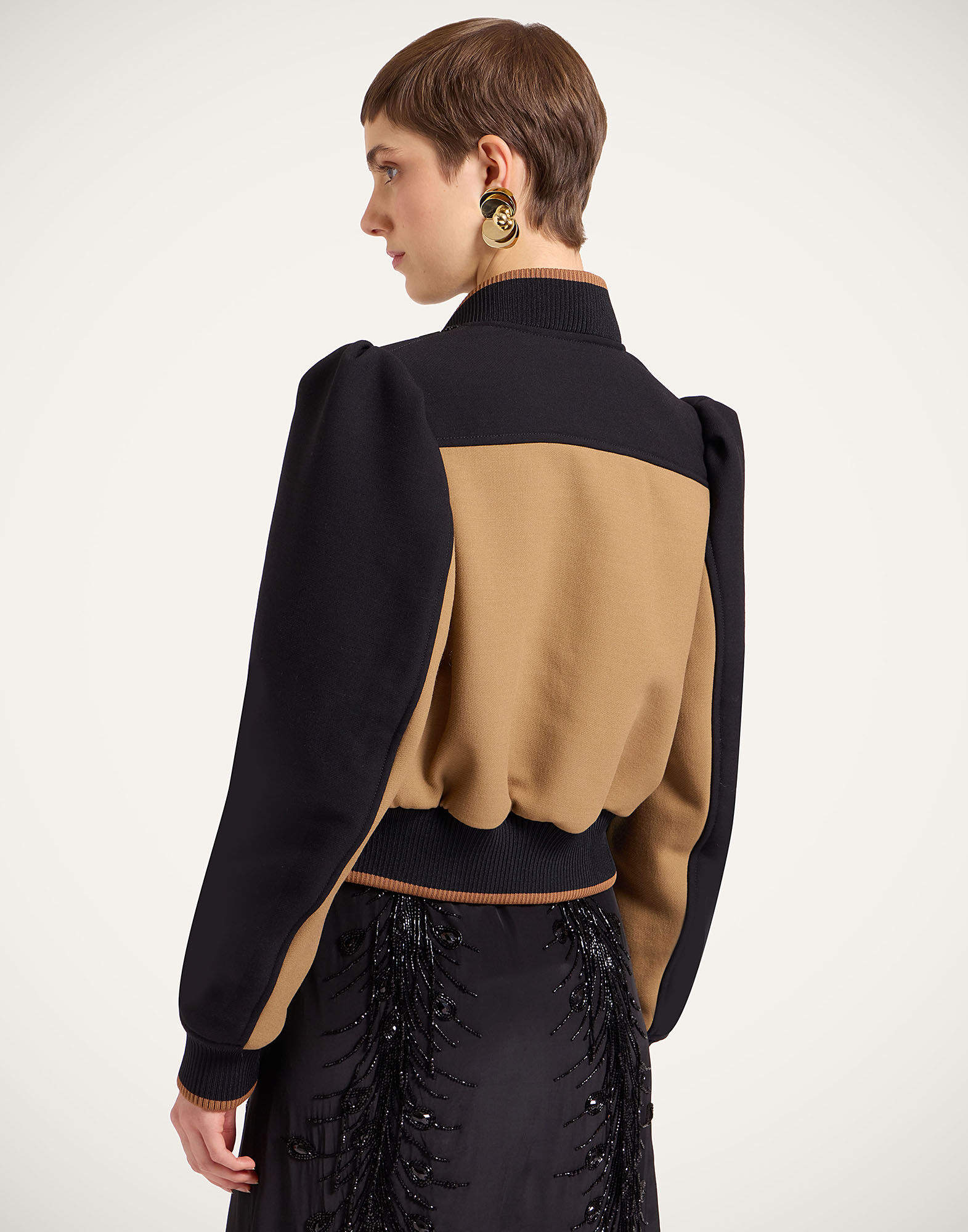 La DoubleJ Bon Bon Bomber Solid Black JAC0186WOL024SOLIDBL01