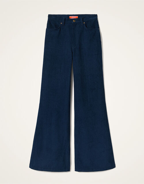 La DoubleJ The Flare Pants Solid Navy TRO0140VEL020SOLIDBU06