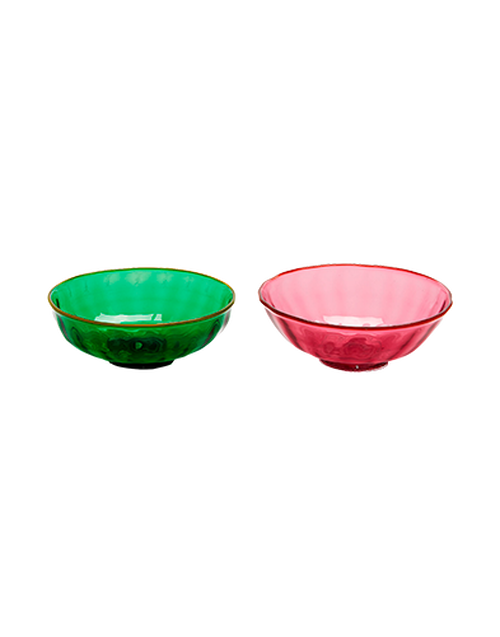 La DoubleJ Luxury Nut Bowl Set of 2 Verde/Rosa GLA0010MUR001ASS0003