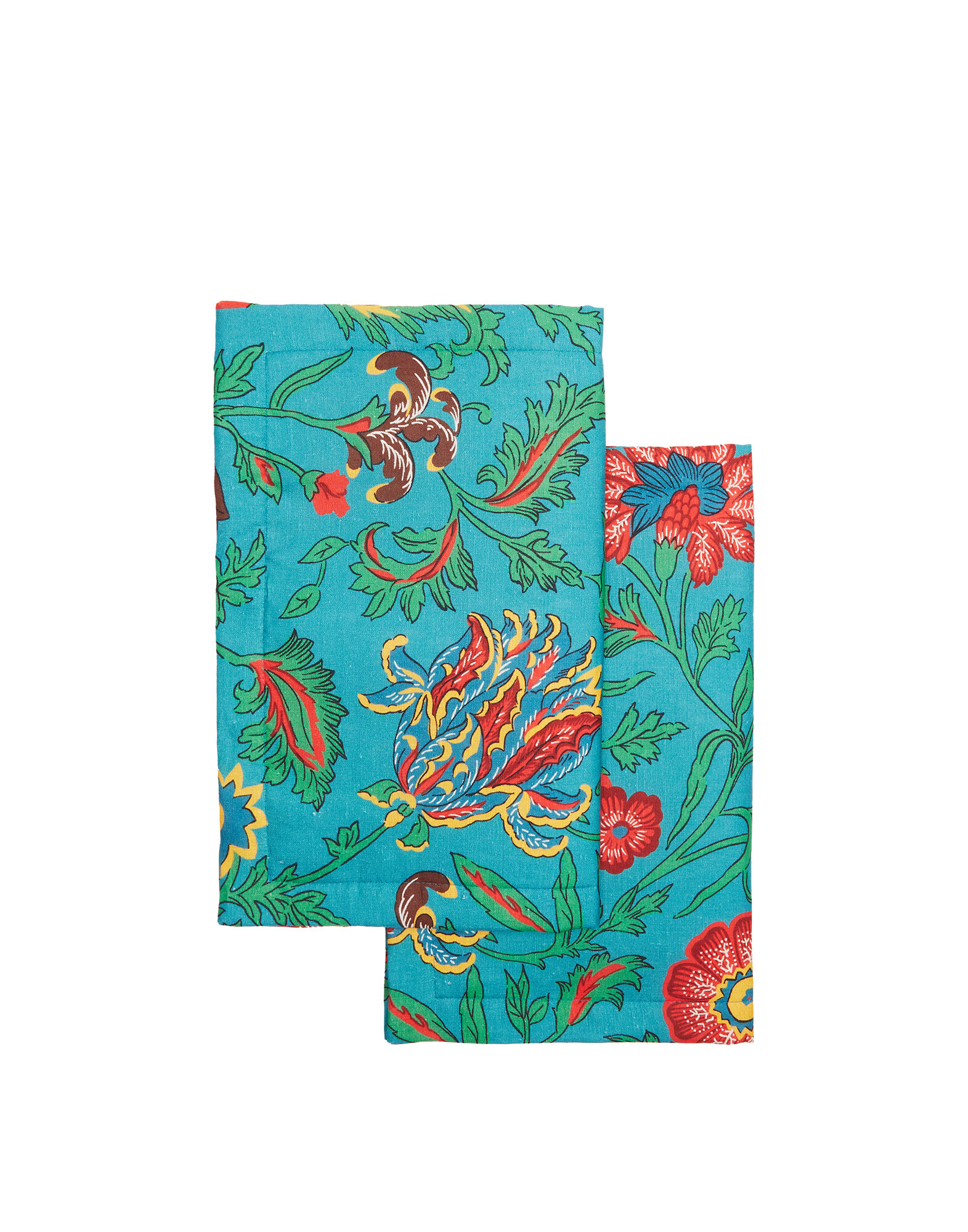 La DoubleJ Placemat Set Of 2 Dragon Flower Turchese TBM0001LIN001DRA0005