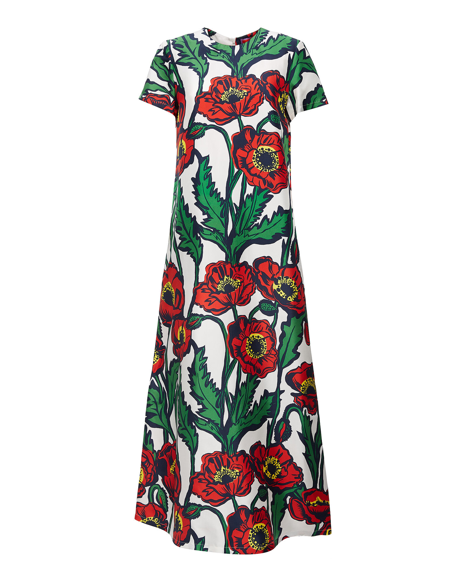 La DoubleJ Swing Dress Big Blooms Bianco DRE0001SIL001PFI0003