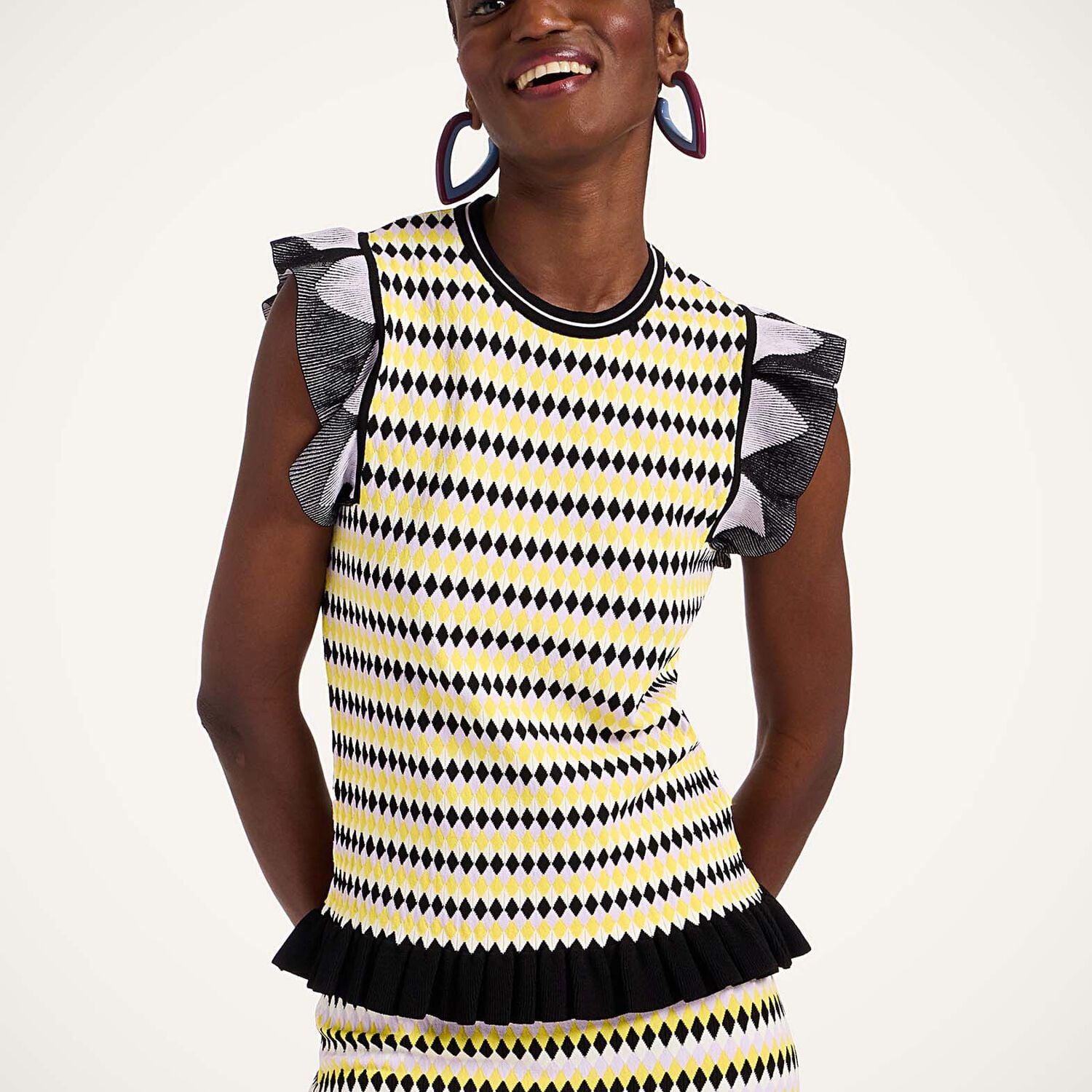 La Double J Checkers Top