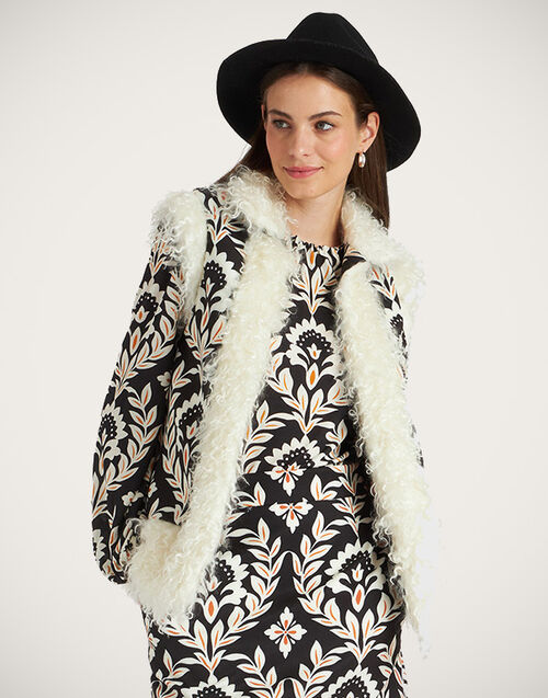 La DoubleJ Sleeveless Folk Jacket Ghirlanda Black JAC0046JER034GHI01BL01