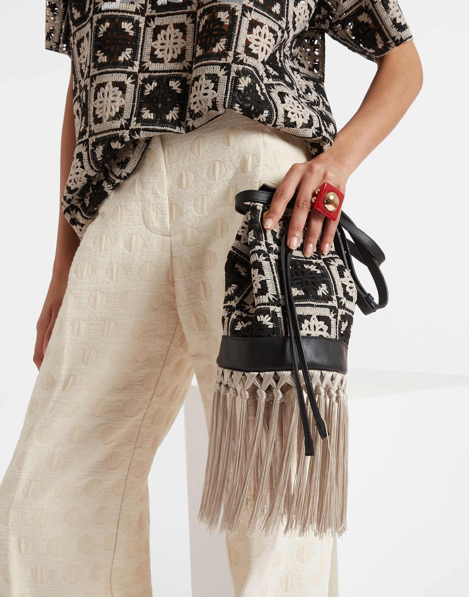 La DoubleJ Feria Crossbody Bag Mini Tiles Black BAG0061JCQ077MIT01BL01