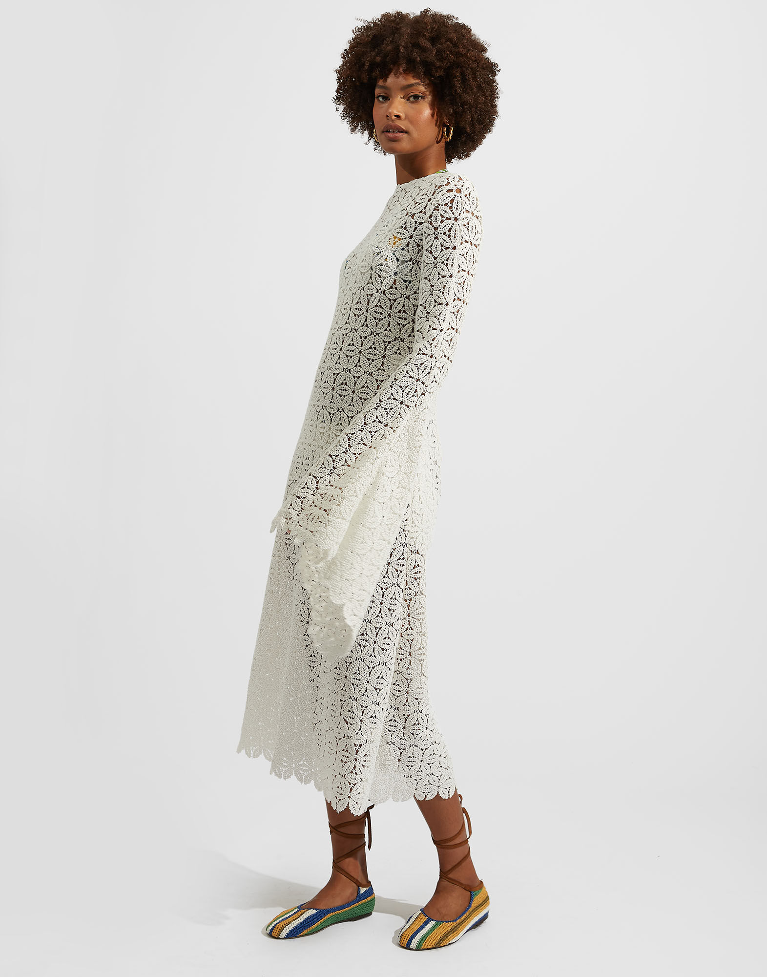 La DoubleJ Costiera Dress Solid White DRE0485LAC002SOLIDWH01