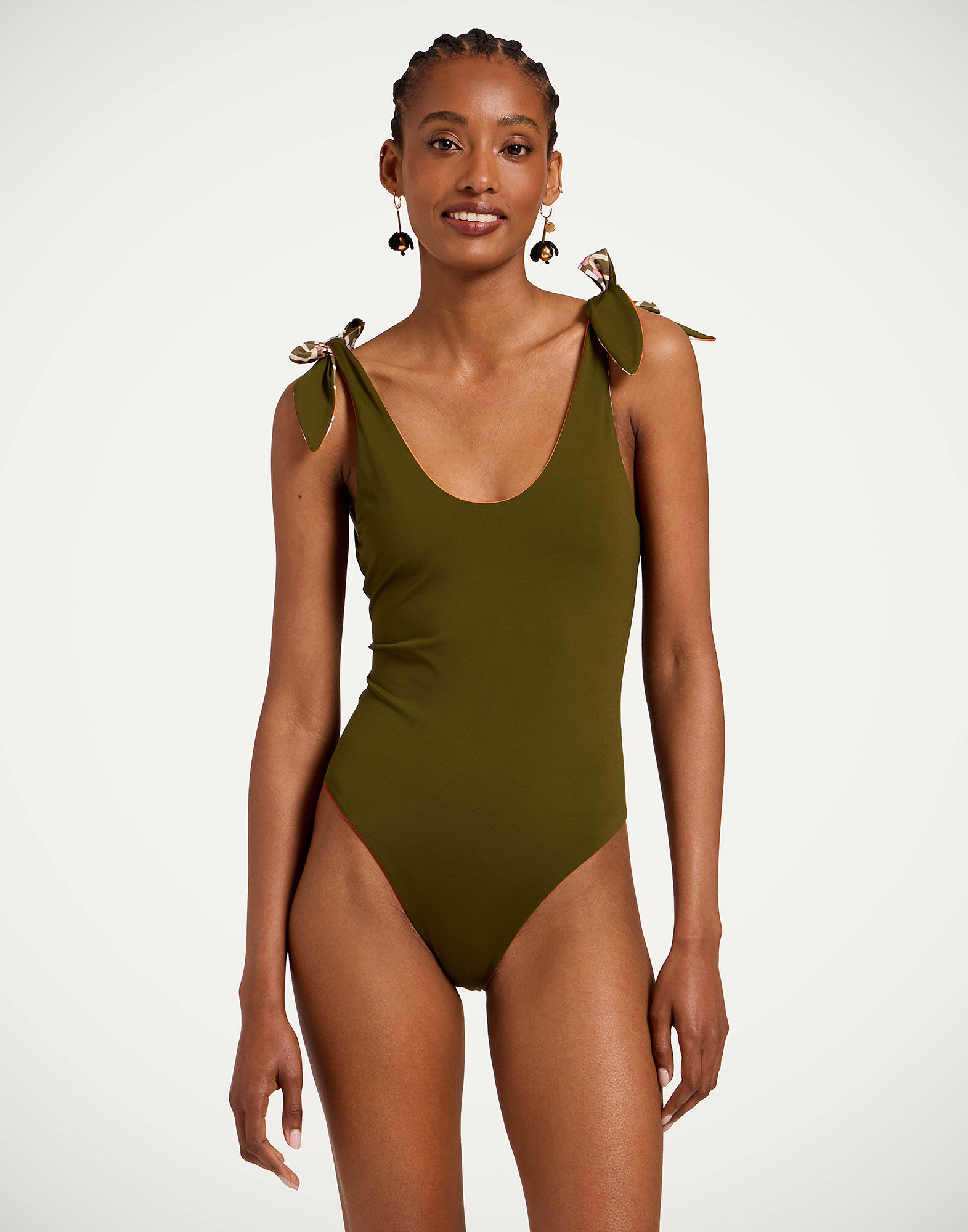 La DoubleJ Pammy Reversible Suit Ambrosia Plac&eacute;e Green SWI0099LYC009AMB03GR02