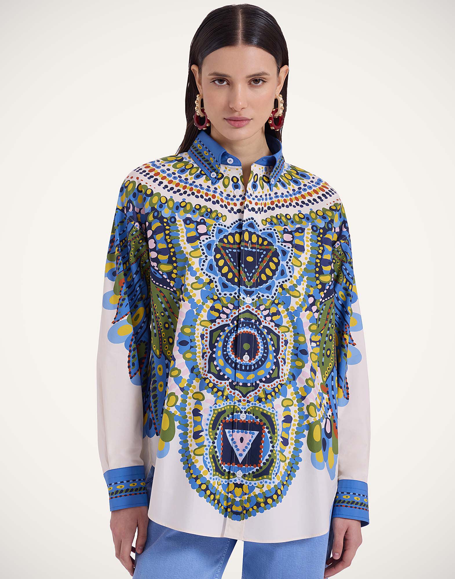 La DoubleJ Better Than You Boyfriend's Shirt Chakra Plac&eacute;e Multicolor SHI0092COT015CHA05MU01