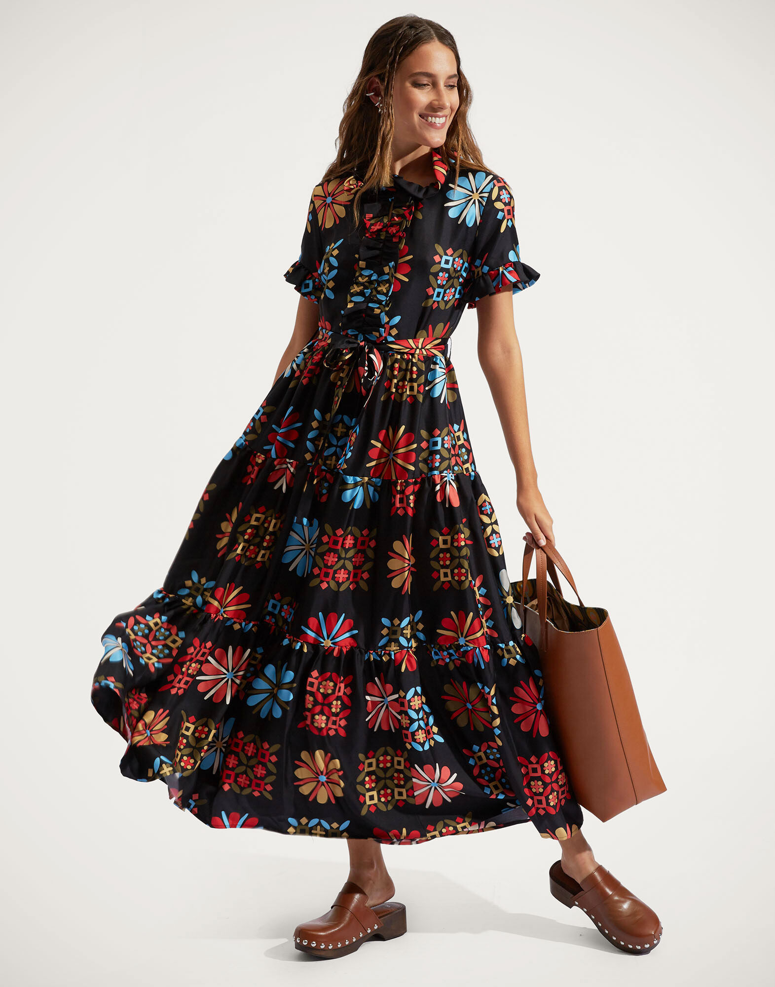 La DoubleJ Long And Sassy Dress Vetrata Grande DRE0017SIL001VET0003