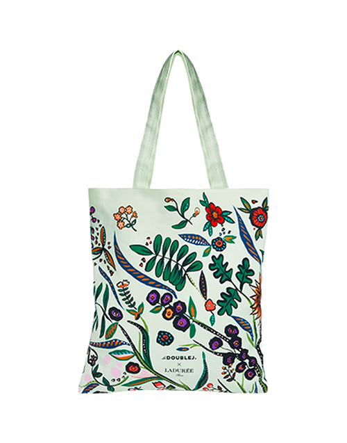 La DoubleJ Goodie Tote Bag Tree Of Life Verde BAG0026COT023TFL0008