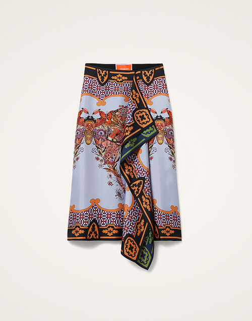 La DoubleJ Scarf Skirt Mariposa Placée Celeste SKI0160SIL006MAR07BU12