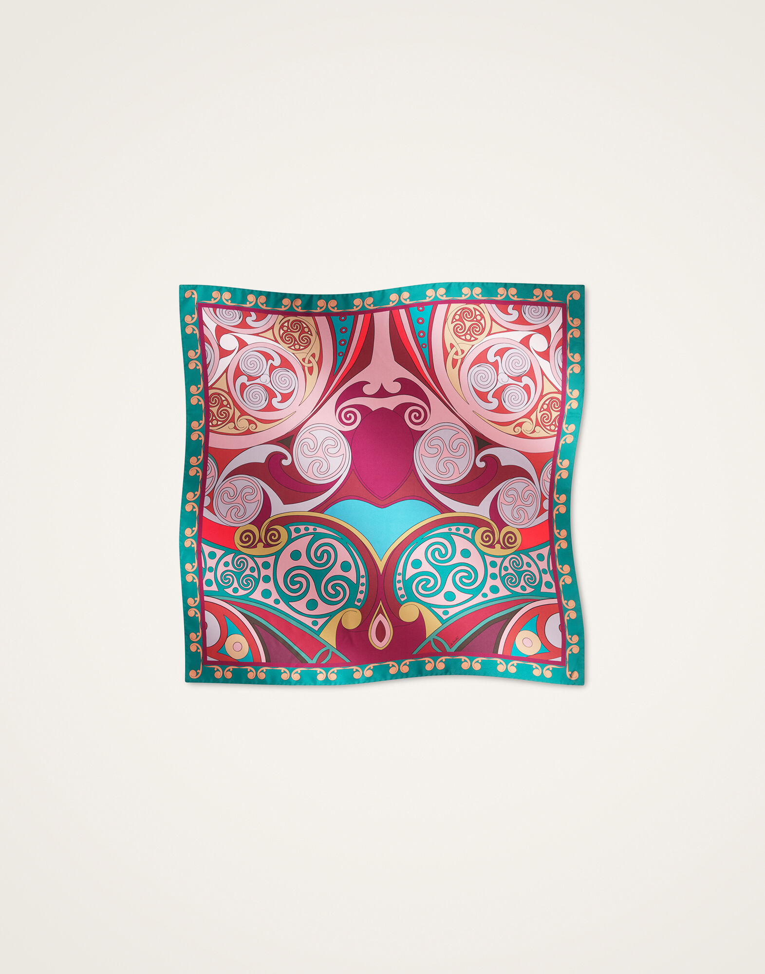 La DoubleJ Foulard 90 Alchemy Plac&eacute;e Dark Red SCA0067SIL006ALC03RE07