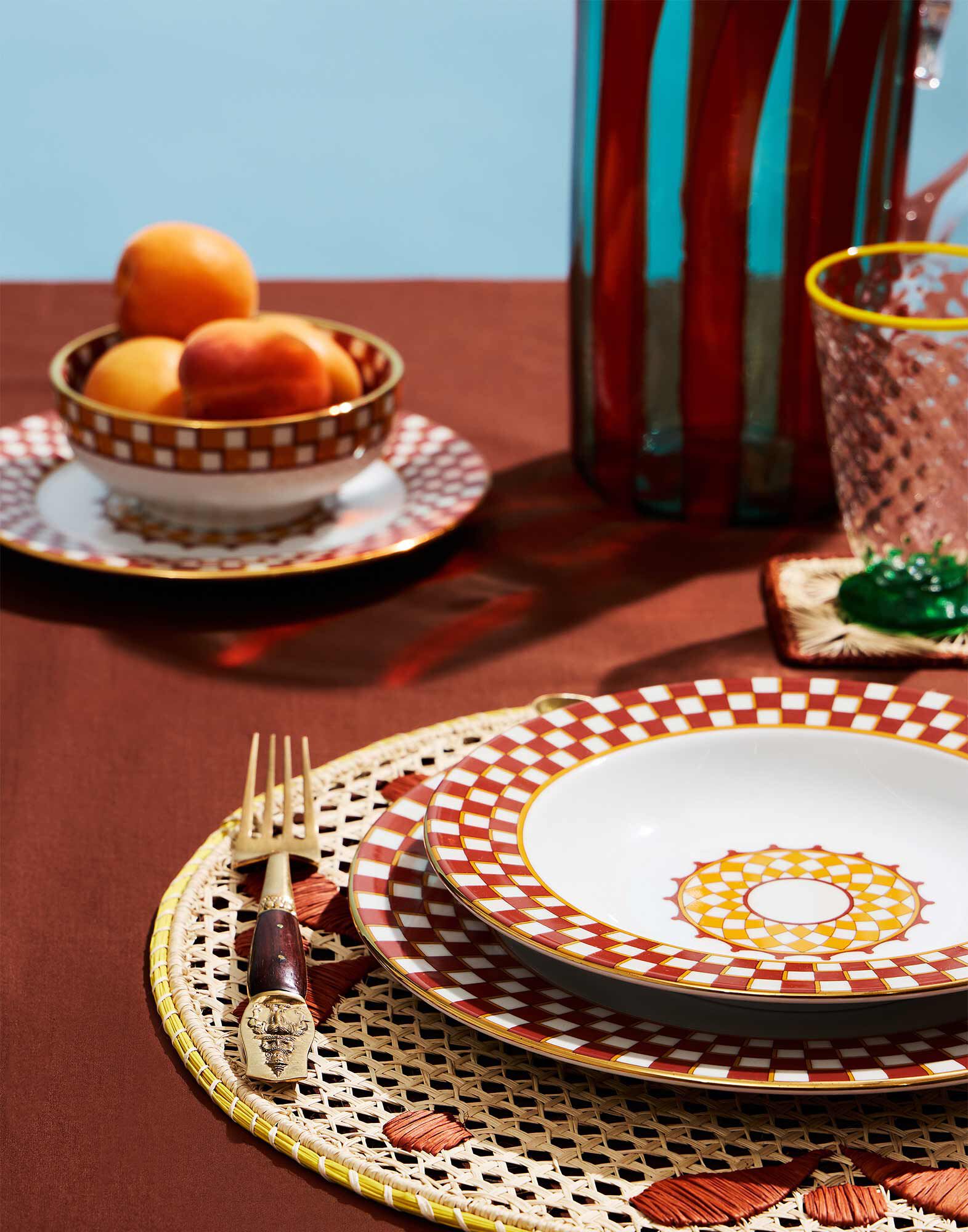 La DoubleJ Quilted Glasses Set Of 2 Green GLA0025MUR001QUI01GR02