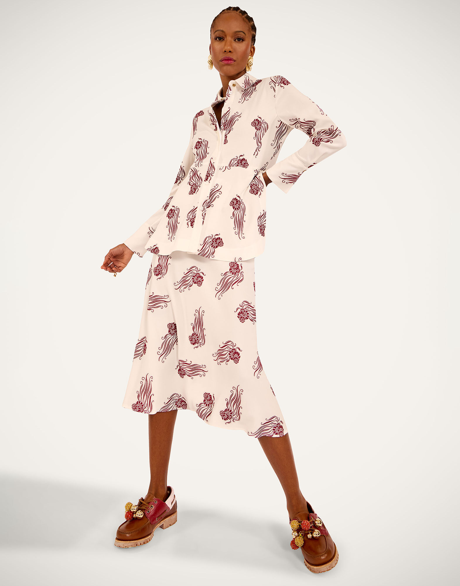 La DoubleJ Lungomare Skirt Lemuria White SKI0089JCQ132LEM03WH01