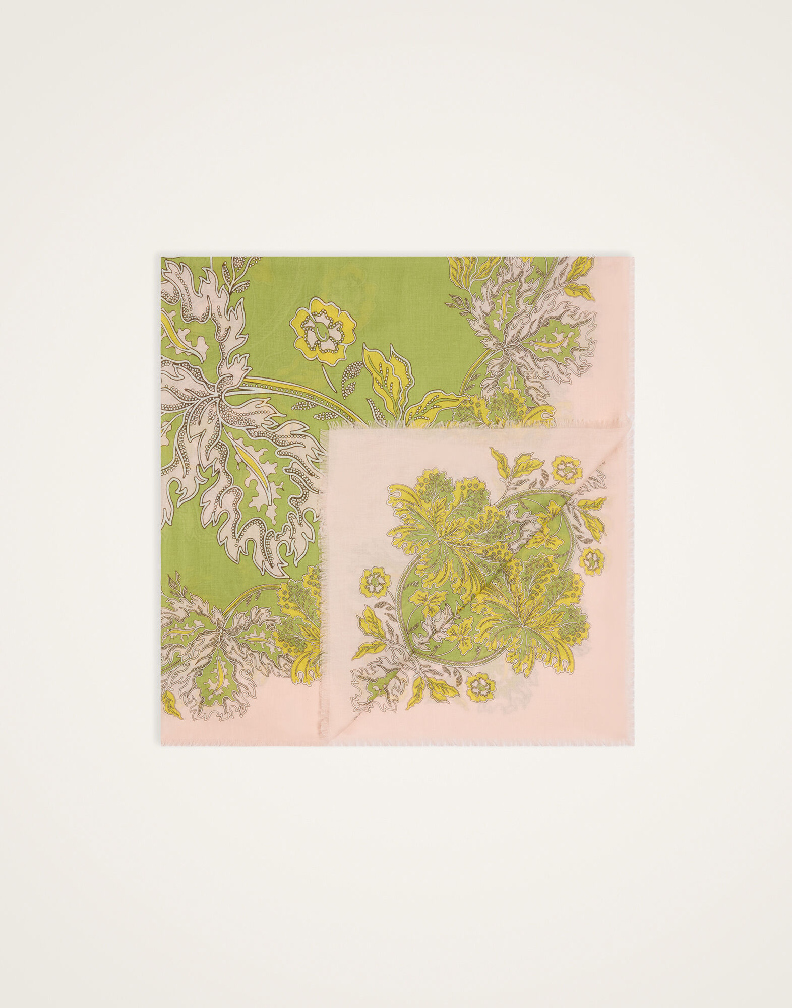 La DoubleJ Foulard 140 Swathe Plac&eacute;e Pink SCA0060MOS001SWA03PI01