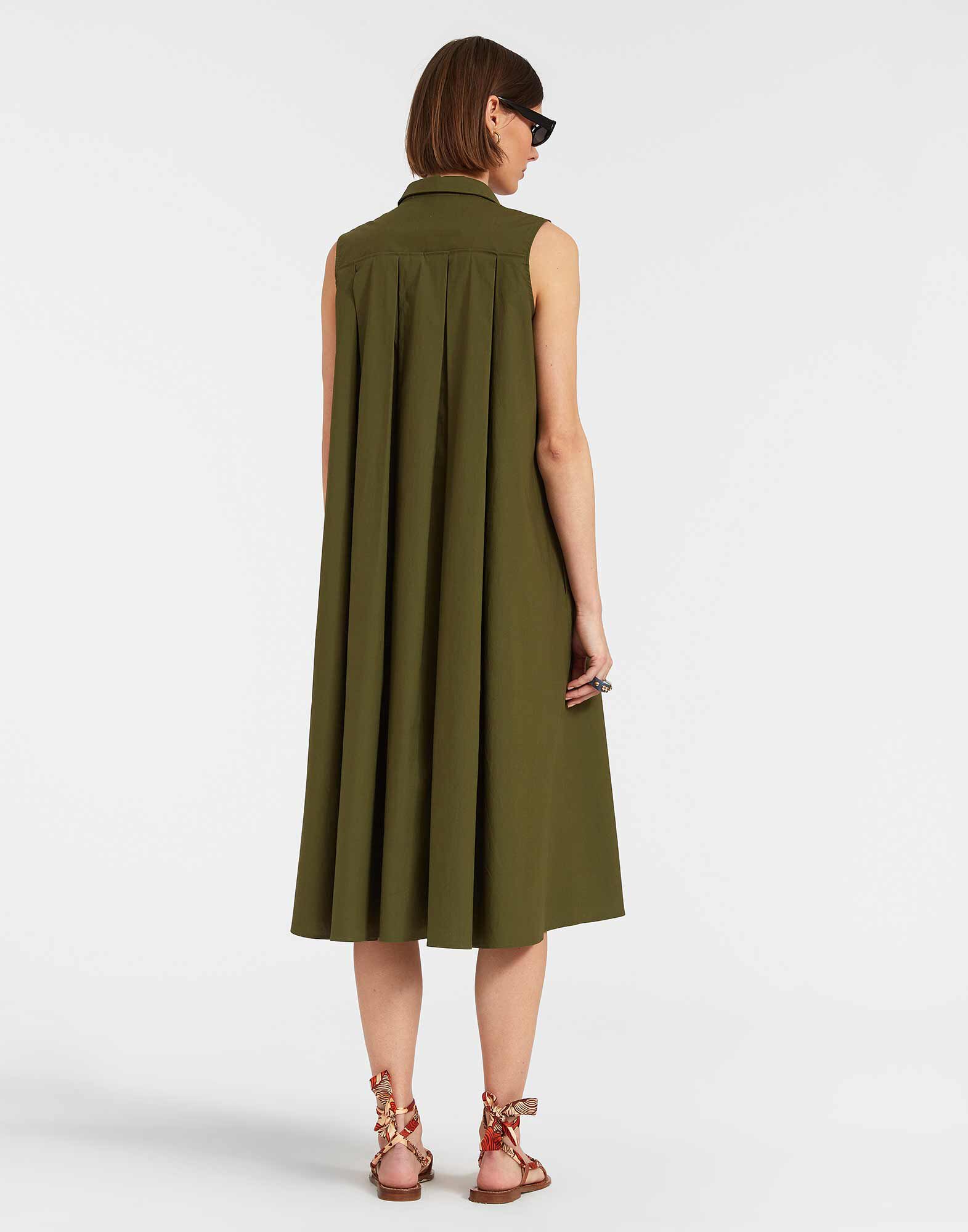 La DoubleJ Tootsie Dress Solid Camouflage DRE0735COT043SOLIDGR08