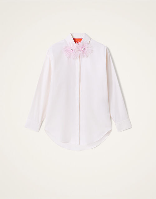 La DoubleJ Long Sleeves Club Shirt Solid Ecru SHI0180COT100SOLIDBR05