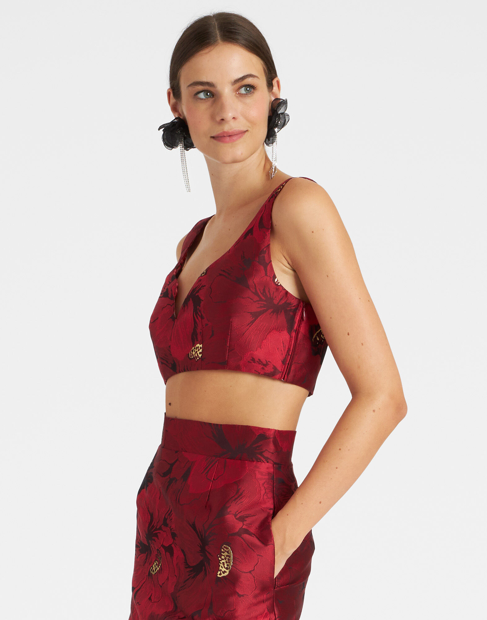 La DoubleJ Baia Crop Top Ruby Red TOP0113JCQ062RUB01RE01