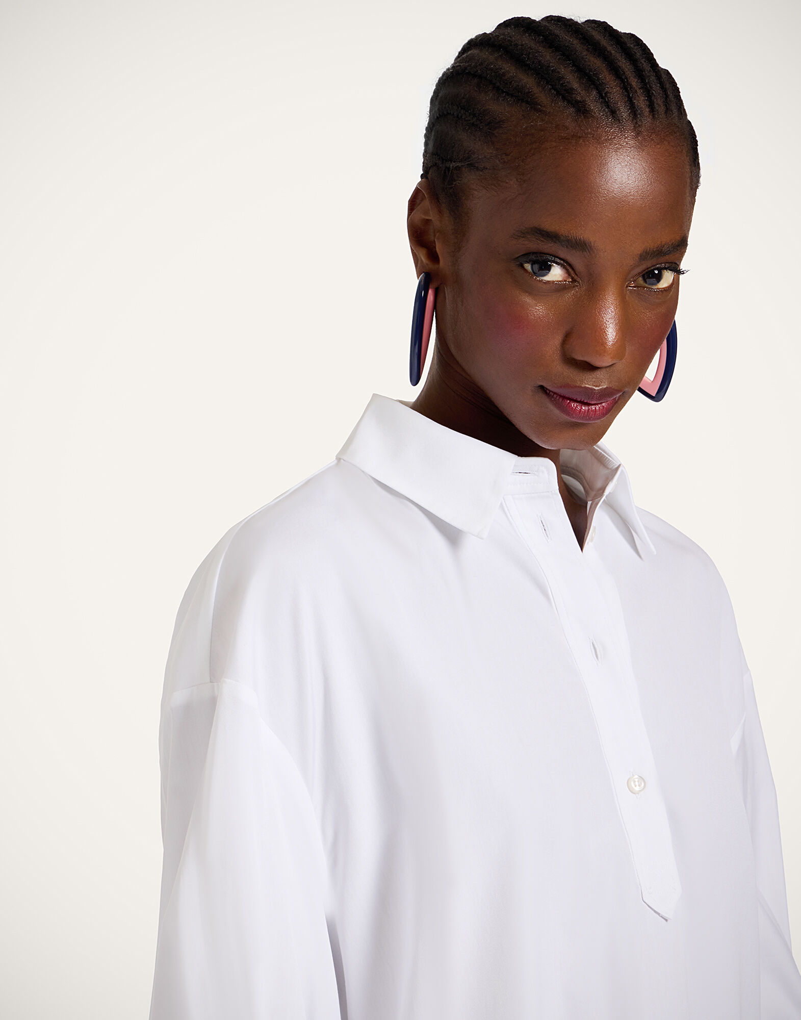 La DoubleJ Poet Shirt Solid White SHI0055COT064SOLIDWH01