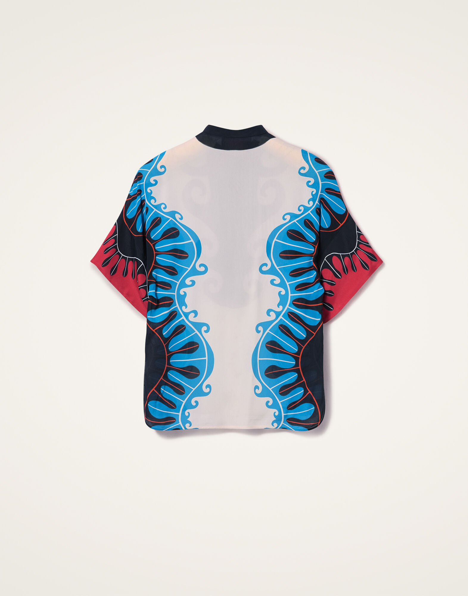 La DoubleJ Estelle Blouse Pacific Plac&eacute;e Blue Petrol SHI0089VIS019PCF03BU05