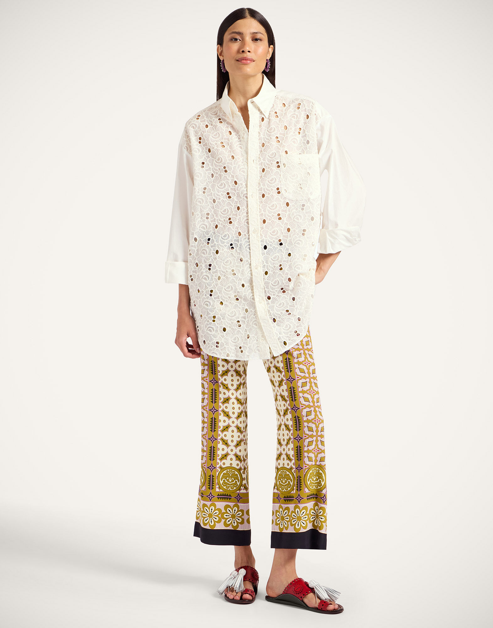 La DoubleJ Stretch Pants Pagoda Plac&eacute;e Pink TRO0054VIS011PAG01PI01