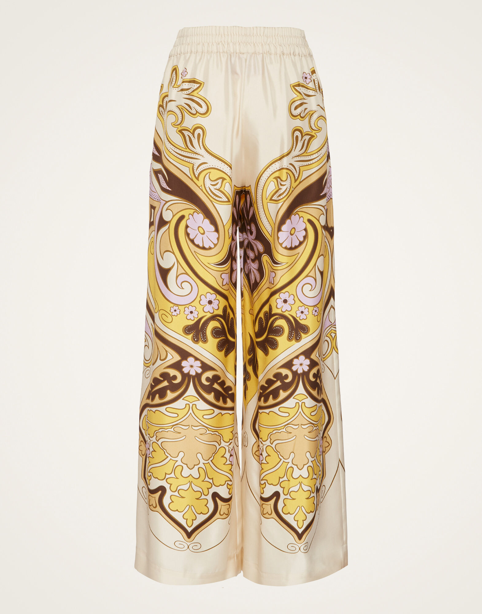 La DoubleJ Palazzo Pants Spells Plac&eacute;e Yellow TRO0026SIL006SPE01YE02