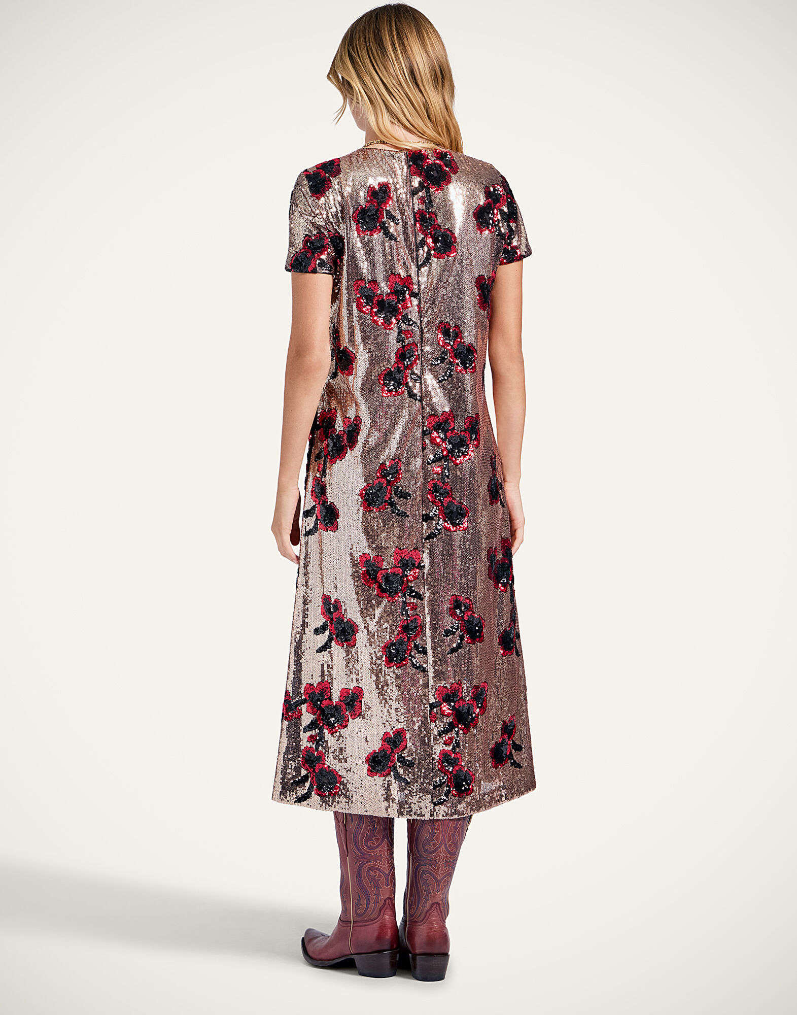 La DoubleJ Midi Swing Dress Primrose Bronze DRE0611PAI012PRI03BR13