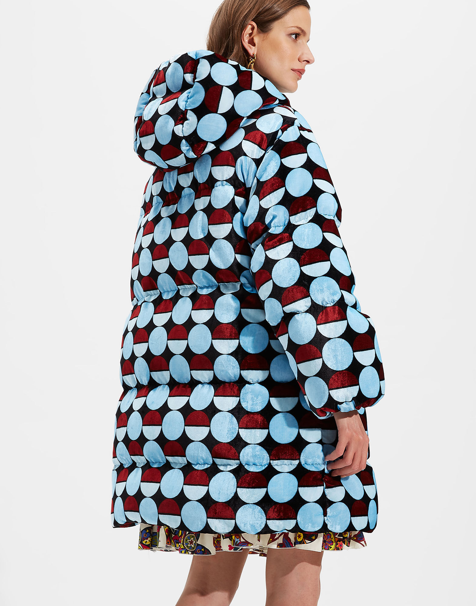 LaDoubleJ Reversible Cocoon Puffer Sfere Azzurro DOW0004VEL004SFE0003