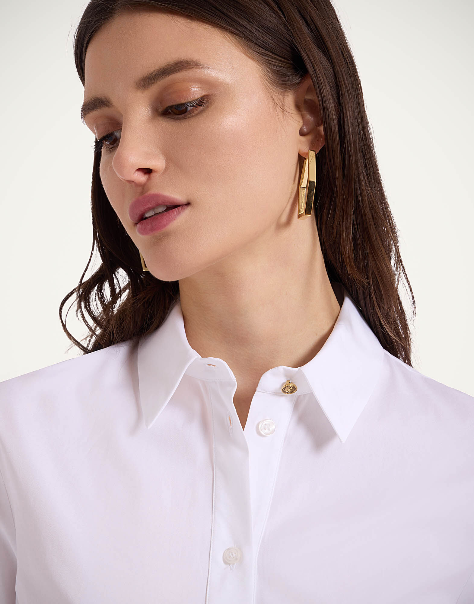 La DoubleJ Iris Shirt Solid White SHI0113COT064SOLIDWH01