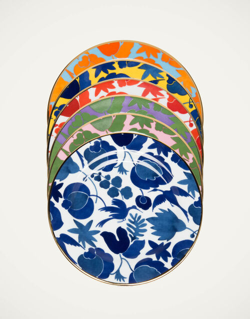 La DoubleJ Dessert Plate Set of 6 Wildbird Mix DIS0024CER001CER0022