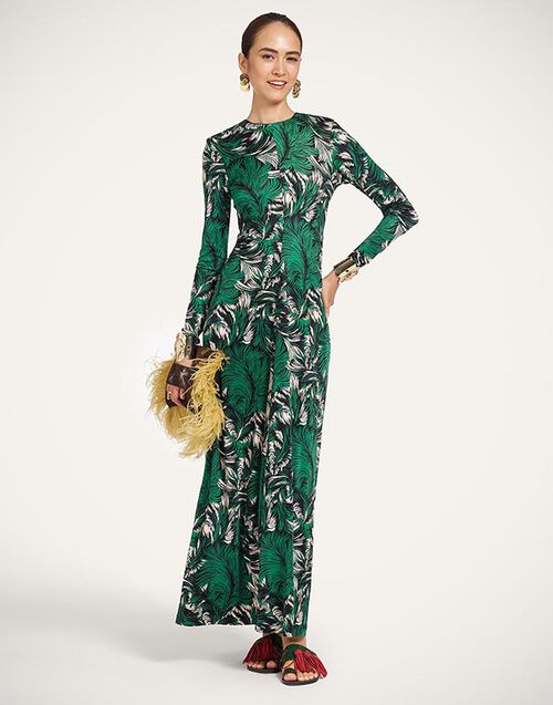 La DoubleJ Long Sleeves Angelica Dress Quill Green DRE1122JER082QLL01GR02