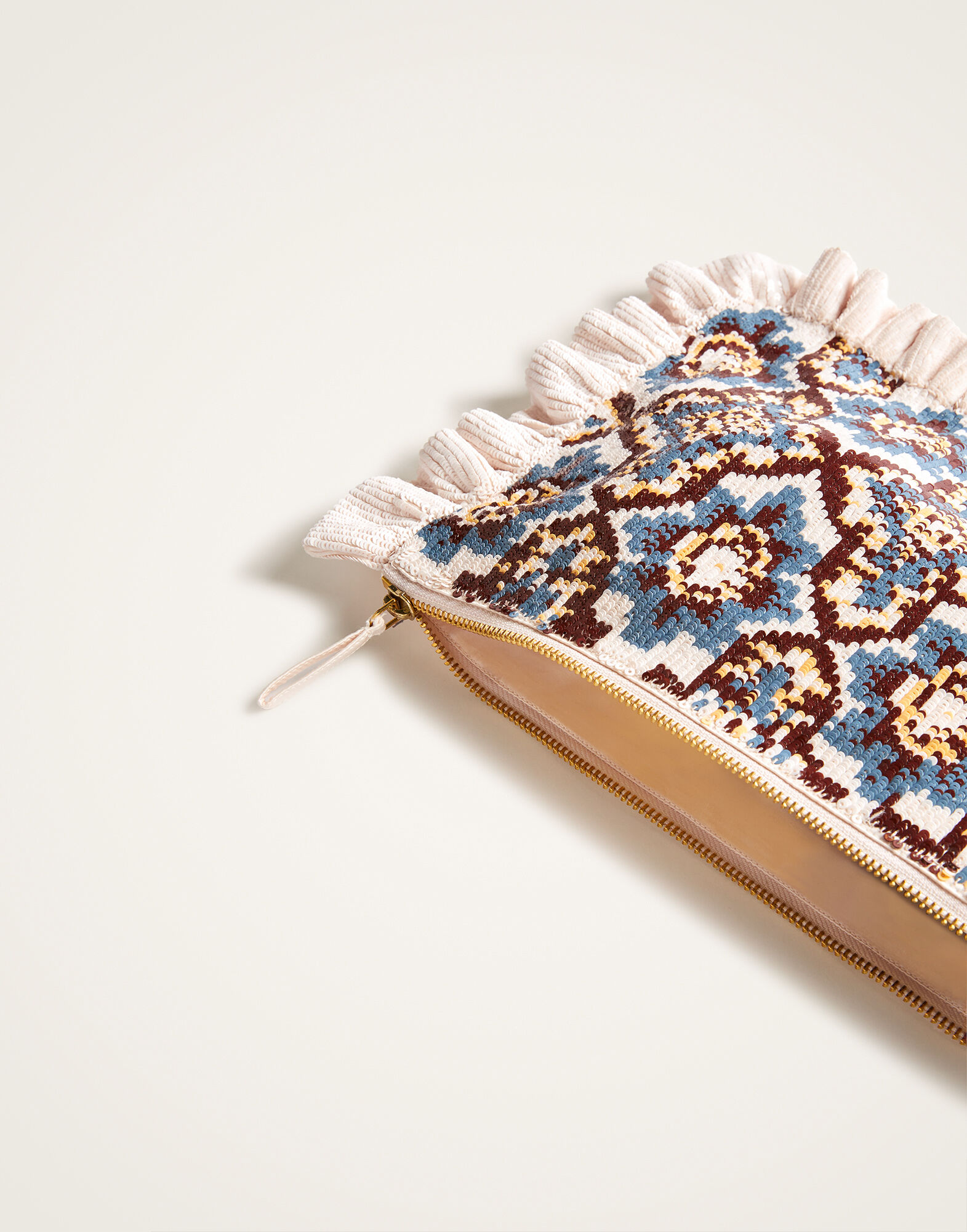 La DoubleJ Hand Pochette Palazzo Chocolate BAG0081PAI008PAL09BR07