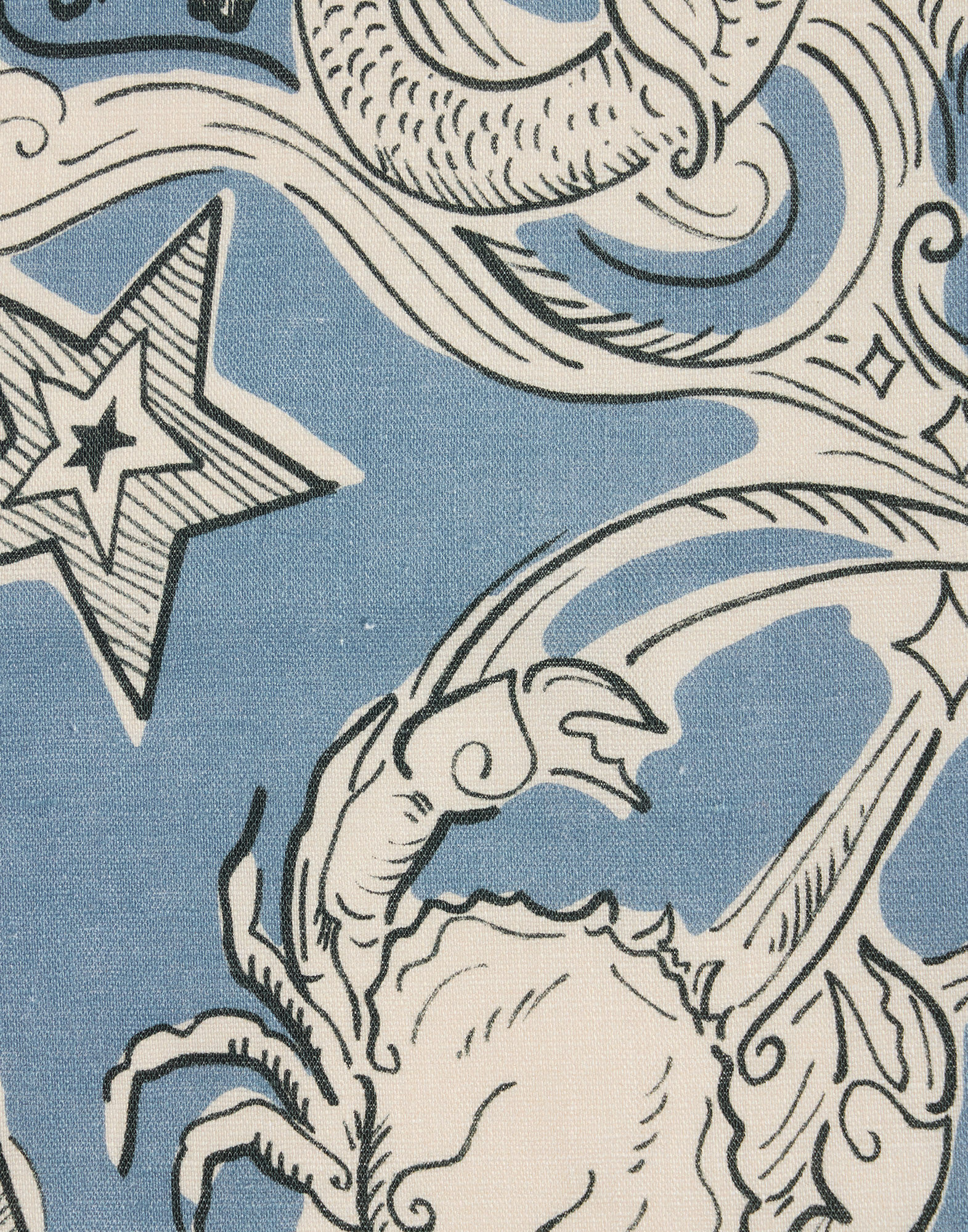 La DoubleJ Large Napkins Set Of 2 Cosmos Light Blue NAP0017LIN008COS02BU01