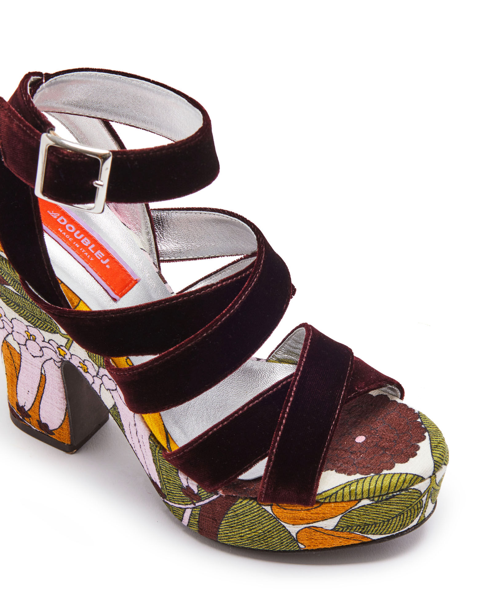 La DoubleJ Medal Wedge Big Flower Rose SHO0079COT005BFL03PI01