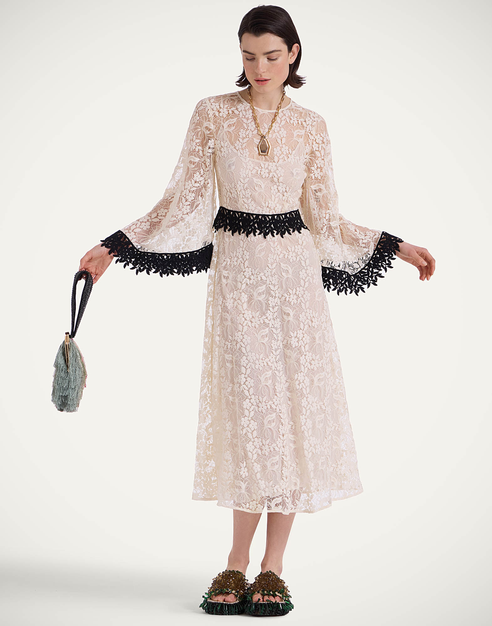 La DoubleJ Lacey Sorella Dress Iris Ivory DRE0893EMB083IRS05WH04