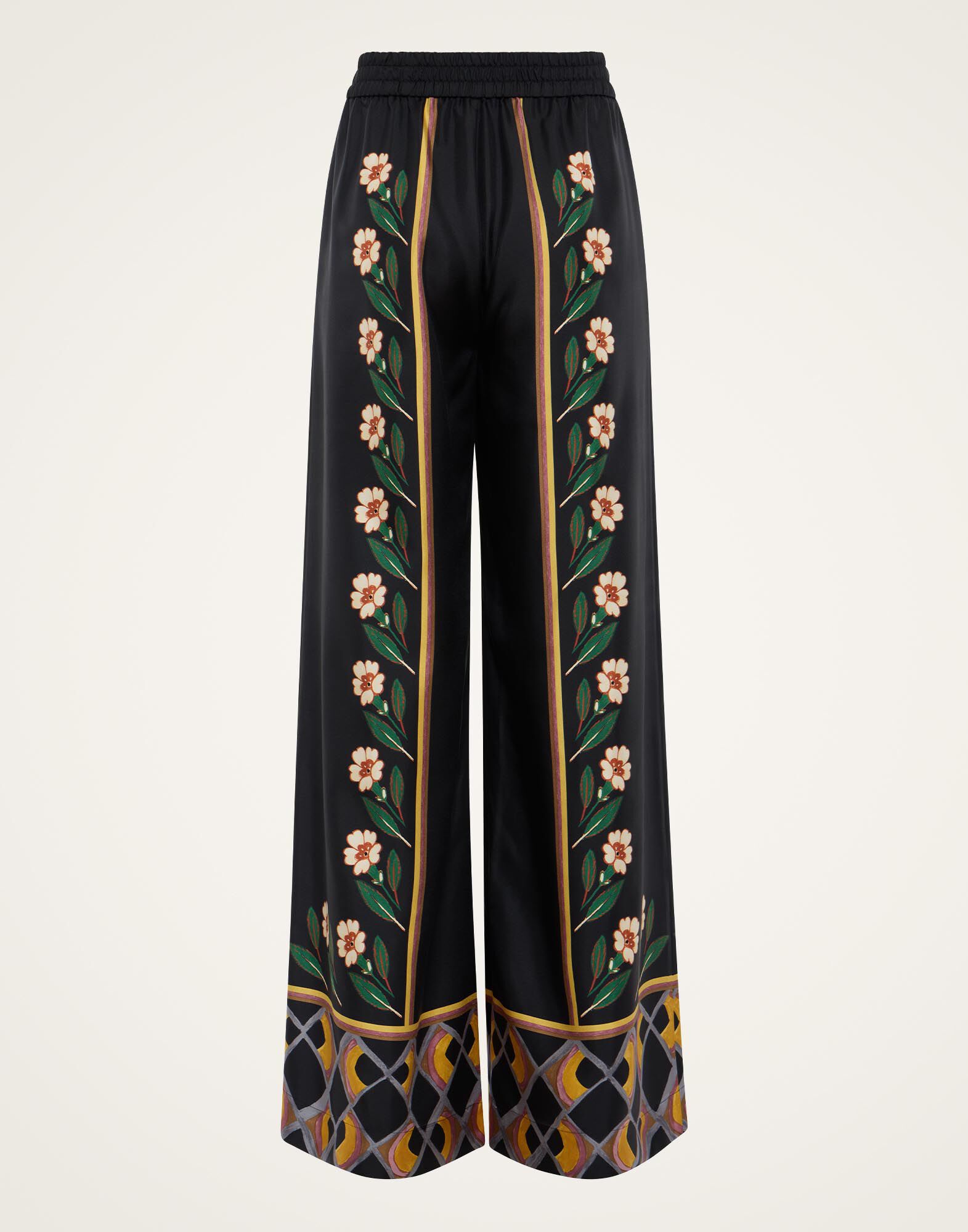 La DoubleJ Palazzo Pants Dazed Plac&eacute;e Black TRO0026SIL001DAZ01BL01