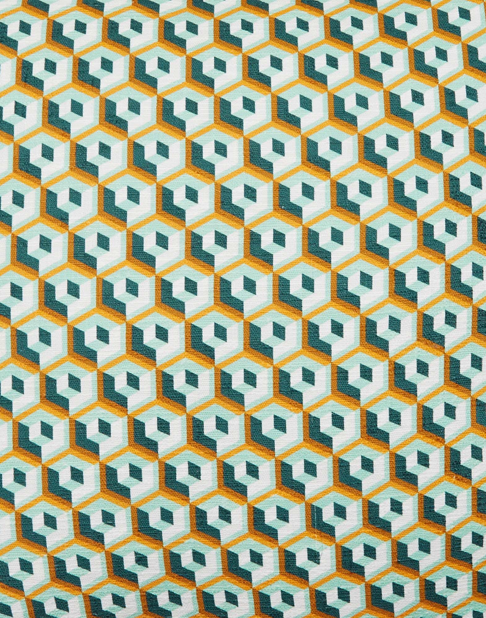 La DoubleJ Cushion With Fringes (50X50) Cubi Verde CUS0009COT005CUB0007