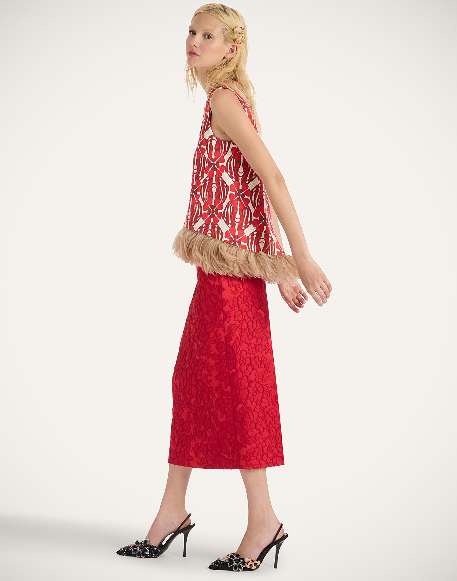 La DoubleJ La Scala Top Clover Red TOP0013COT005CLO05RE01