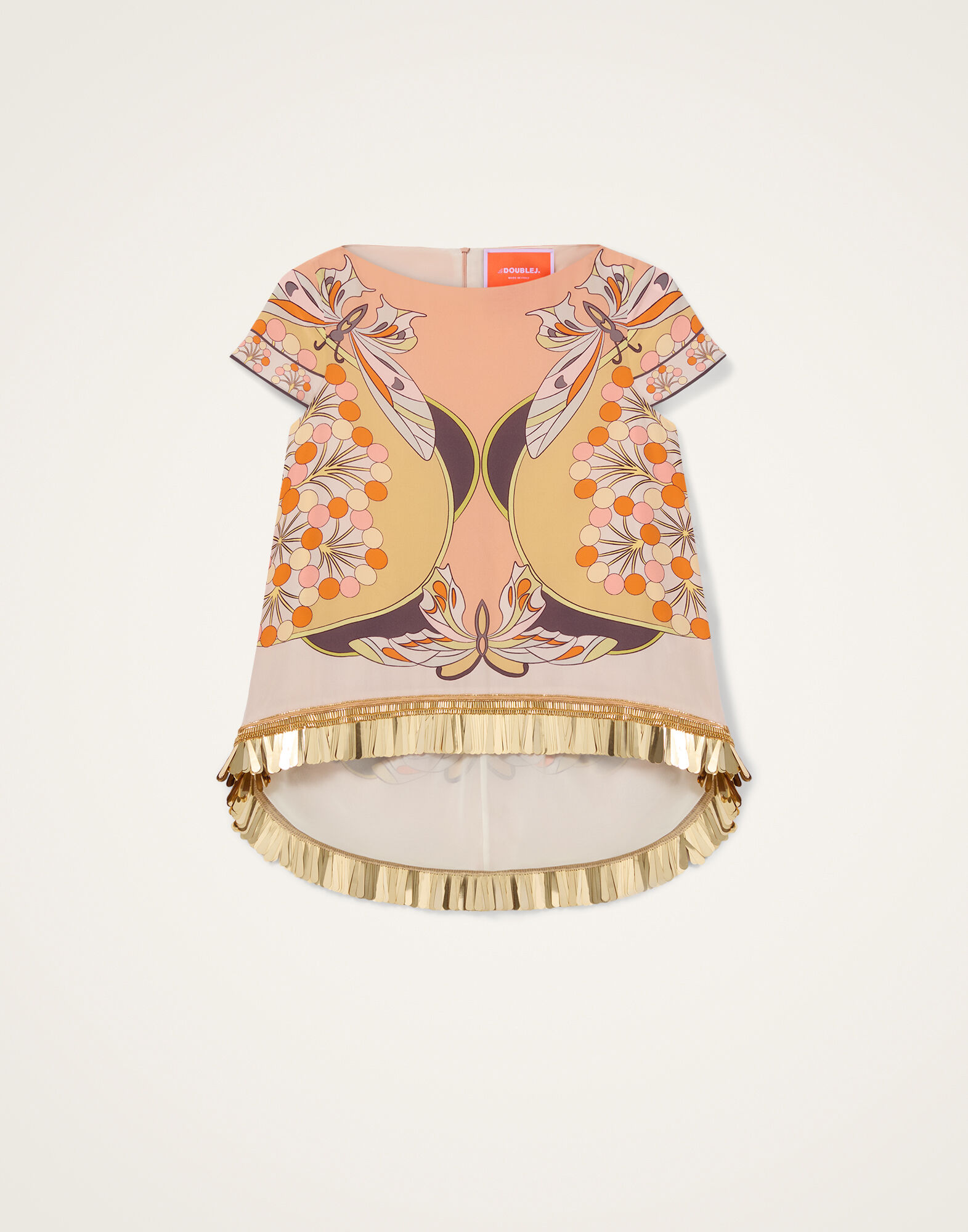 La DoubleJ La Scala High Top Florette Plac&eacute;e Pale Pink TOP0194CRE010FLO08PI02