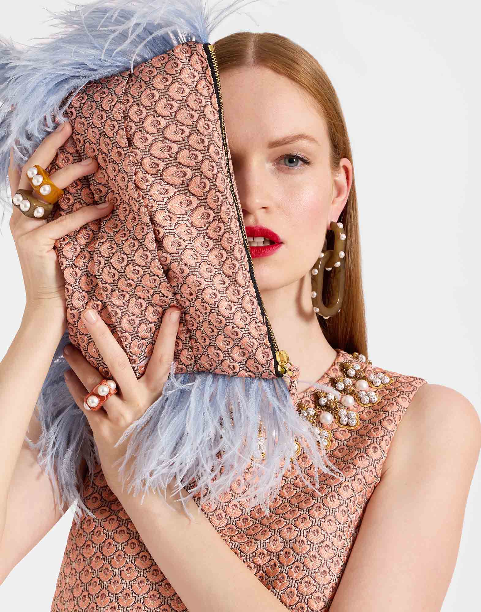 La DoubleJ Party Pochette Tulip Pale Pink BAG0069JCQ088TUL05PI02