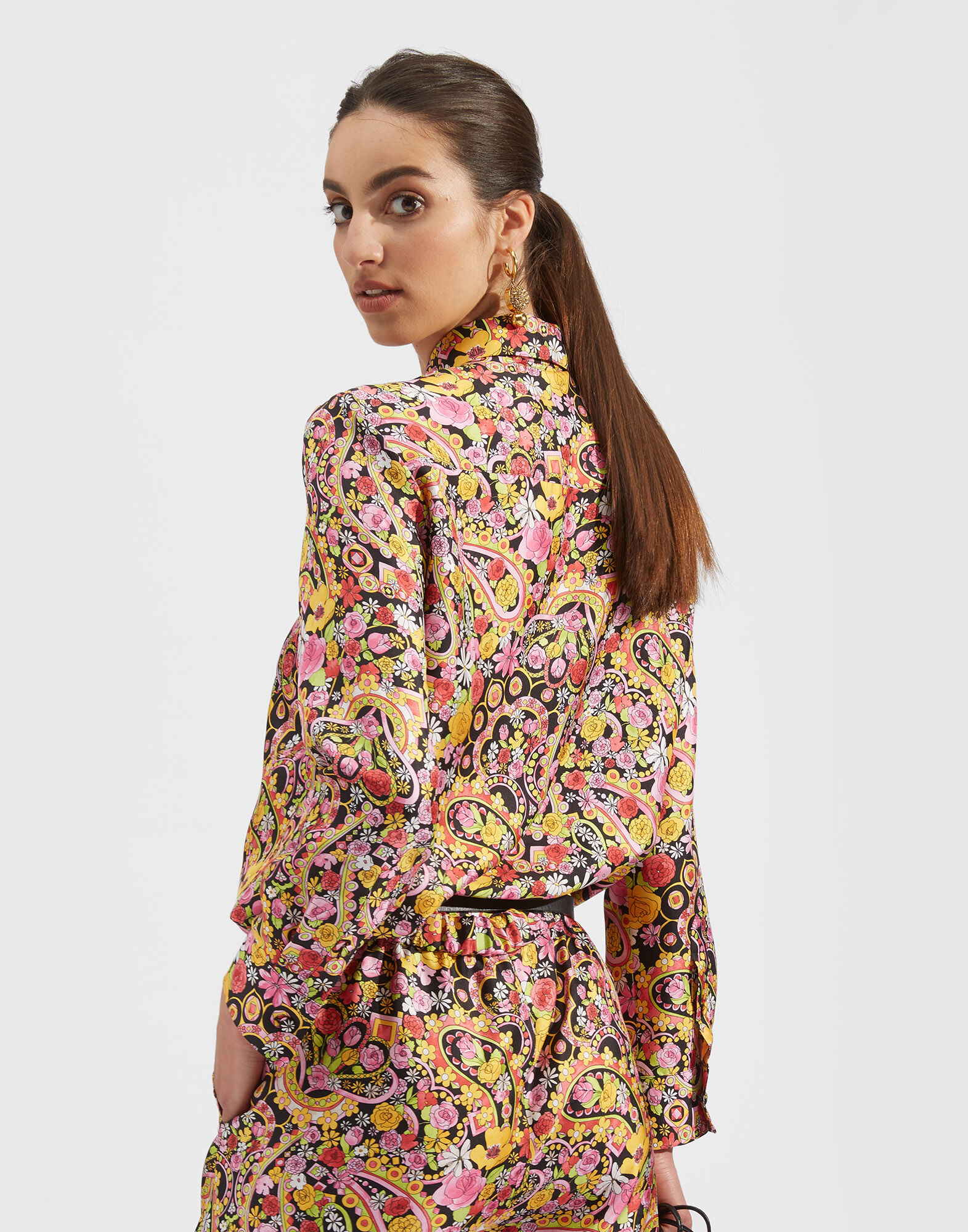 La DoubleJ Boy Shirt Tripping Nero SHI0001SIL001TRG0002